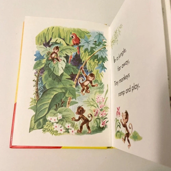 Vintage 1980 Start Right Elf  Books Ten Little Monkeys and Little Boy Blues Horn - Picture 7 of 16